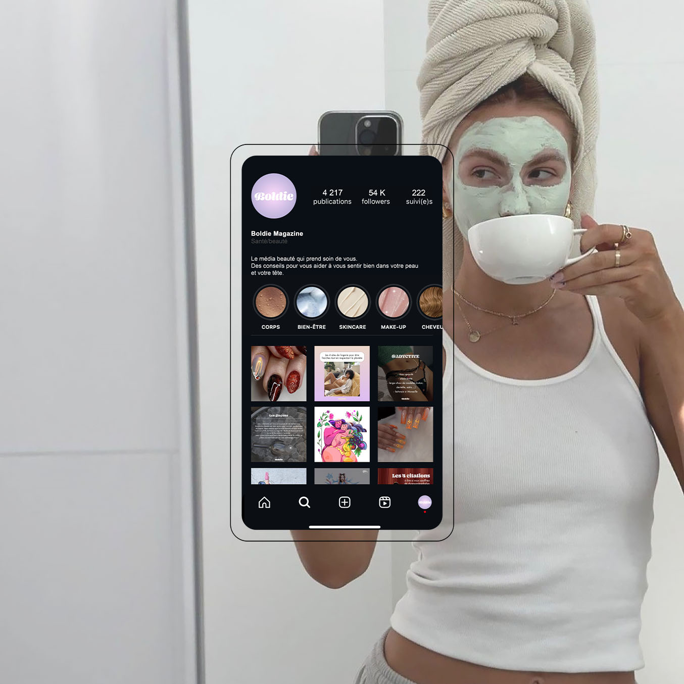 Projet Tapage & Boldie : profil instagram de Boldie