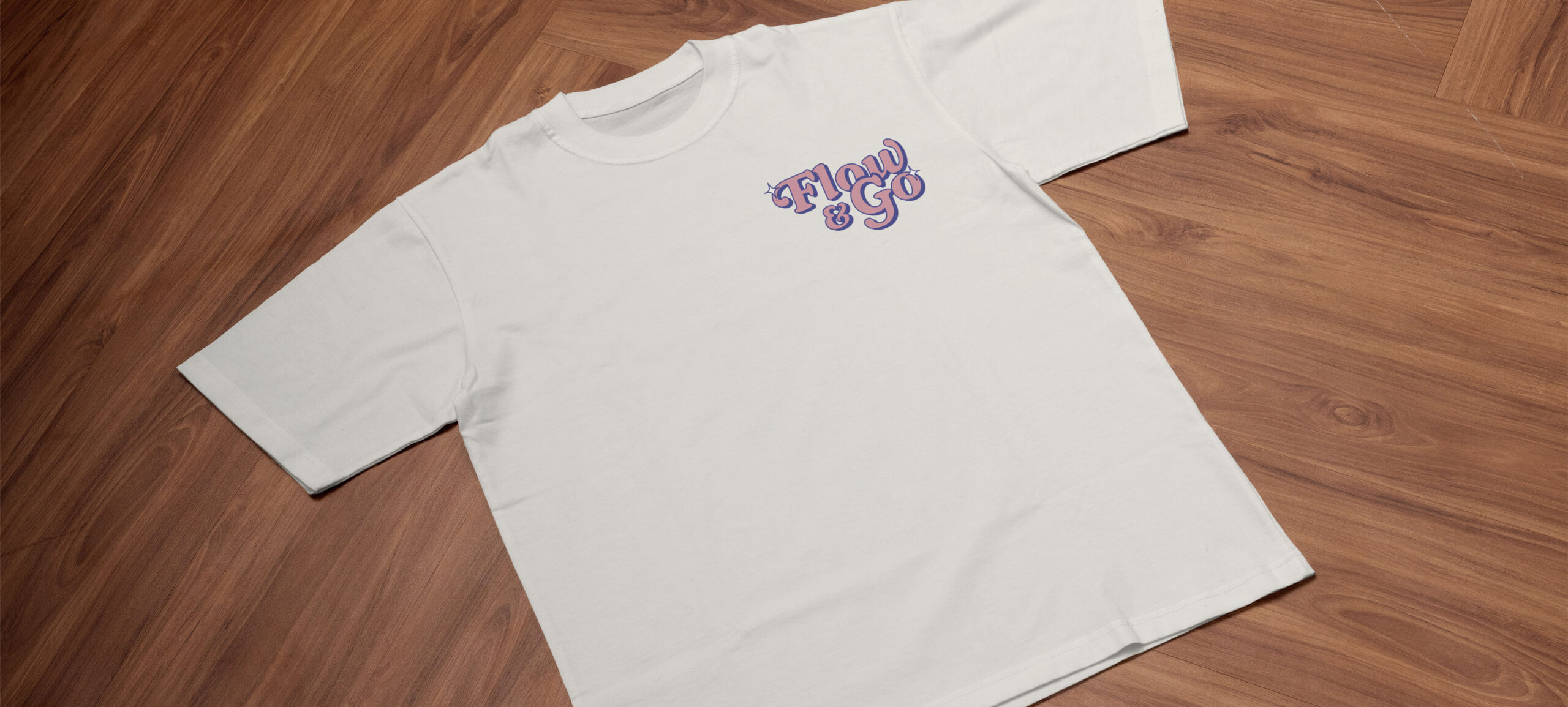 Projet Flow & go : tee-shirt floqué du logo sur la poitrine