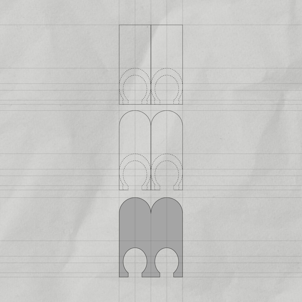 Projet saut hermès : construction de la typographie à base de fer à cheval